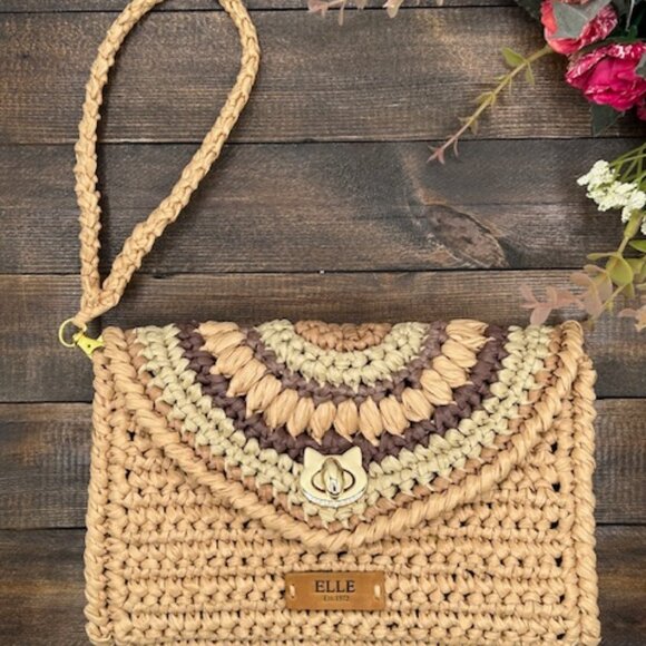 ELLE Raffia Crochet Clutch - Picture 15 of 15